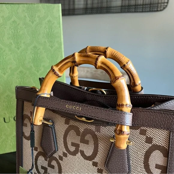 Gucci Beige and Brown Monogram Tote - Picture 9 of 16